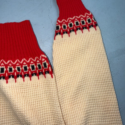 VTG 1950s Pilgrim Sportswear Wool Sweater Small Sears USA Ugly Christmas Novelty
