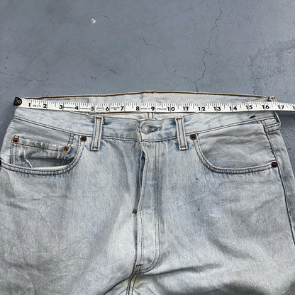 Levis 501 Vintage 90s Y2K XX Straight Leg Jeans Blue Light Wash 34x36 Act 33x31