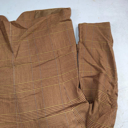 Christian Dior VTG Blazer Mens Brown Plaid Suit Jacket Sport Coat Monsieur 42