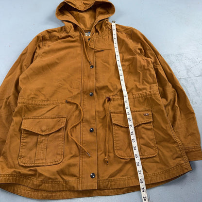 Levis Women High Collar Zip Up Front Karlie Utility Jacket XL Hooded Coat Y2K
