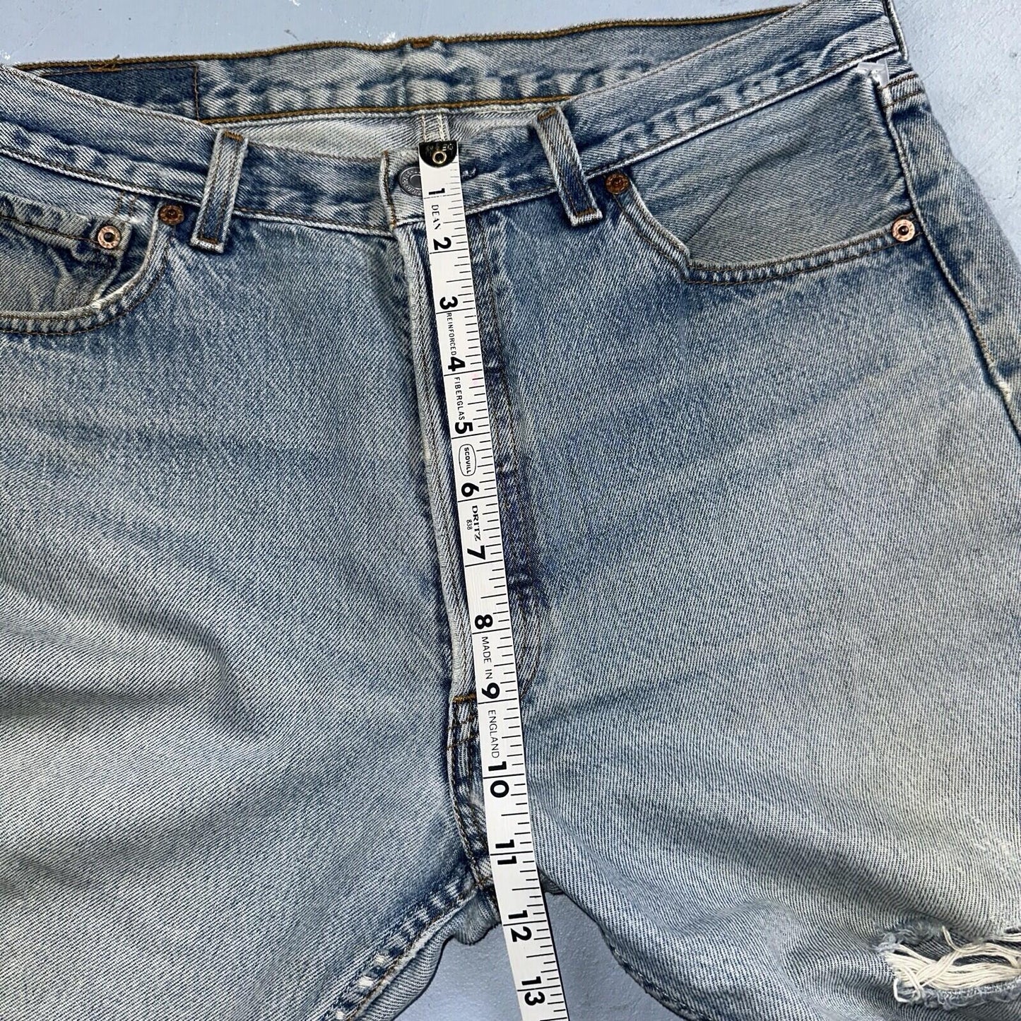 Levis 501 Vintage 90s Mexico Straight Leg Jeans 34x32 Y2K Light Wash Act 33x27