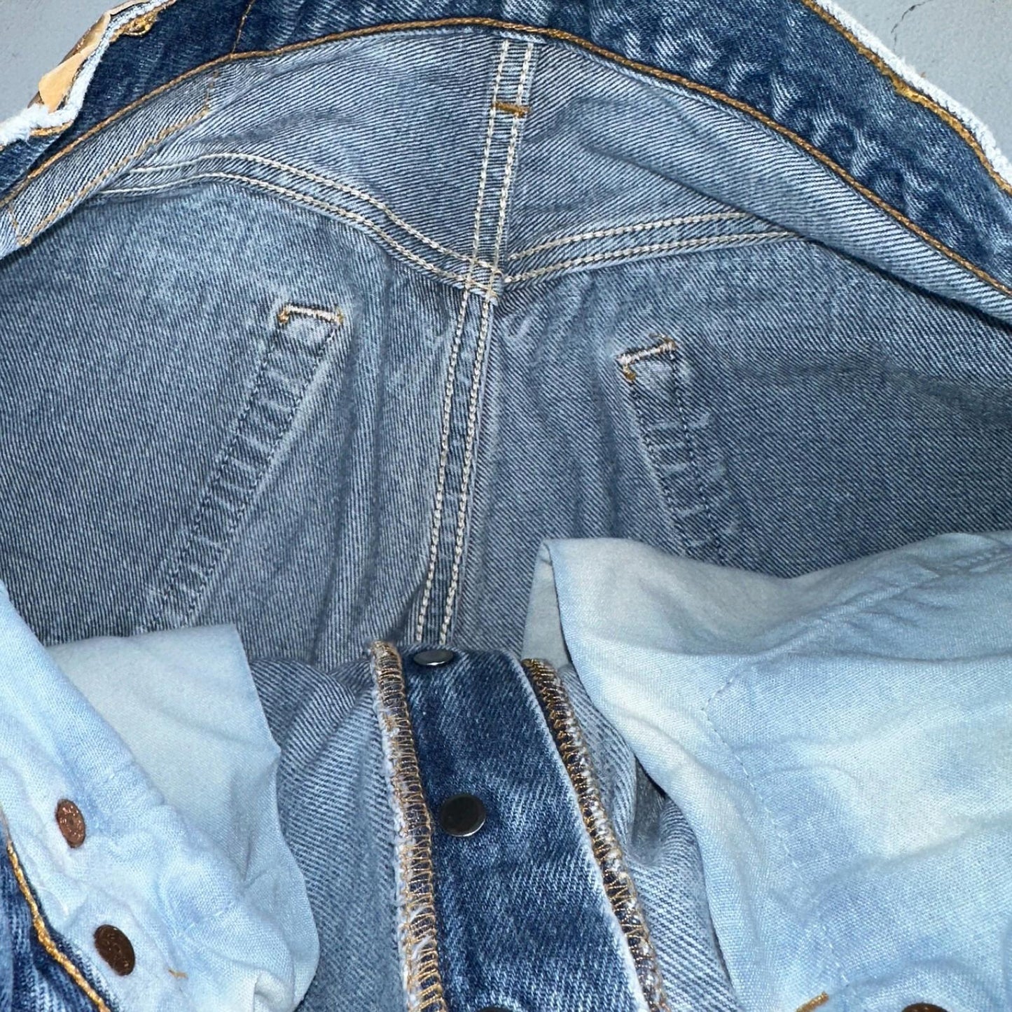 Levis 501 Vintage 90s USA XX Straight Leg Jeans Blue Med Wash 34x38 Act 31x33