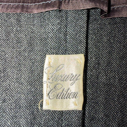 VTG Mens 2 PC Suit 46 Jacket Coat Pants Gray Rockabilly 60s 1960s HBT Drop Loop