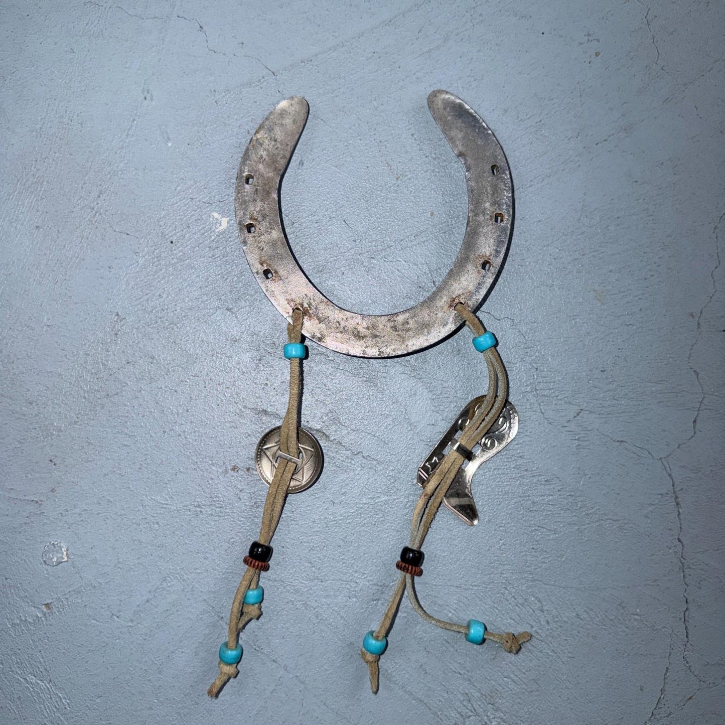 VTG Victory Racing Plate Aluminum Silver Horse Shoe Decor Cowboy Cowgirl Cute