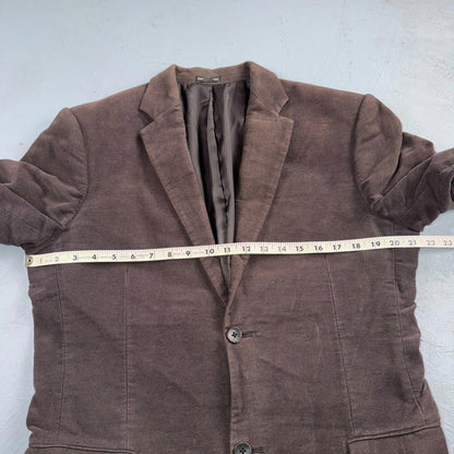 Gap Mens 42R Brown Tailored Velvet Single Breast Blazer Jacket VTG Style