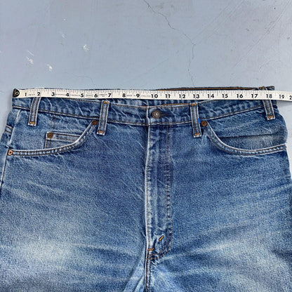 Levis 517 Vintage 90s Canada Orange Tab Bootcut Flare Blue Worn Jeans Act 38x30