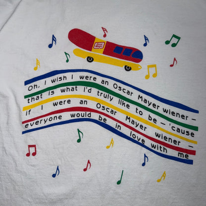 VTG Oscar Mayer Wiener T Shirt Hot Dog Food Advertising Graphic Tee 90s Music