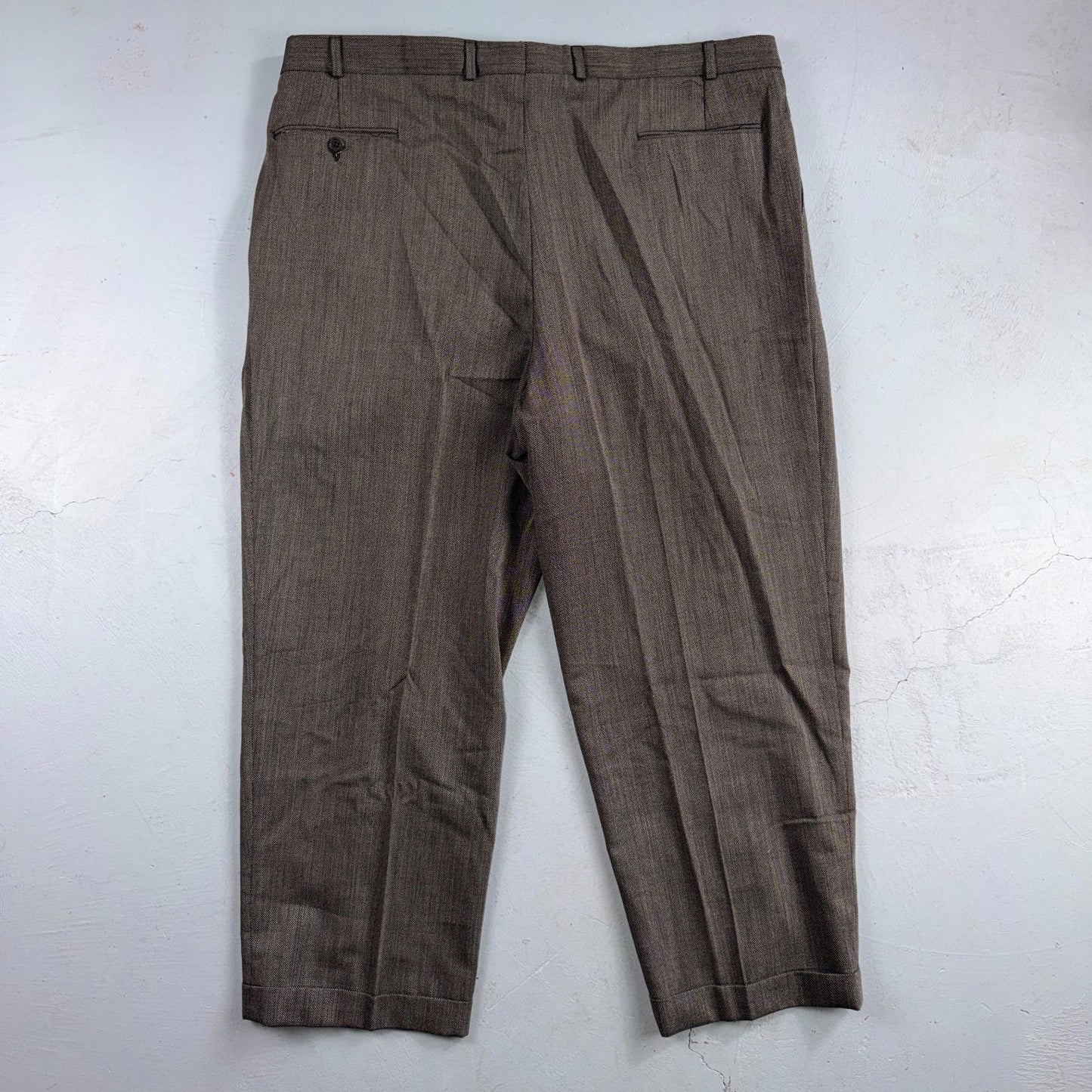 1990s Chaps Ralph Lauren VTG Mens 2 PC Suit 48 Jacket Coat Pants Gray Wool