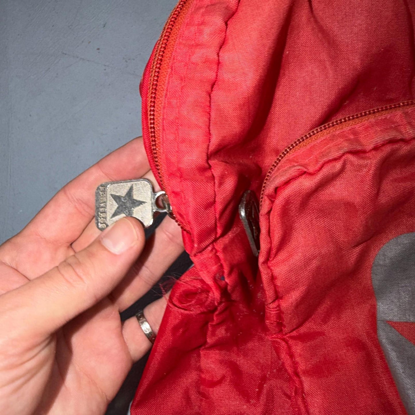 Vintage Converse Canvas Backpack Red 80s Old School Style Nylon Gym