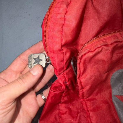 Vintage Converse Canvas Backpack Red 80s Old School Style Nylon Gym