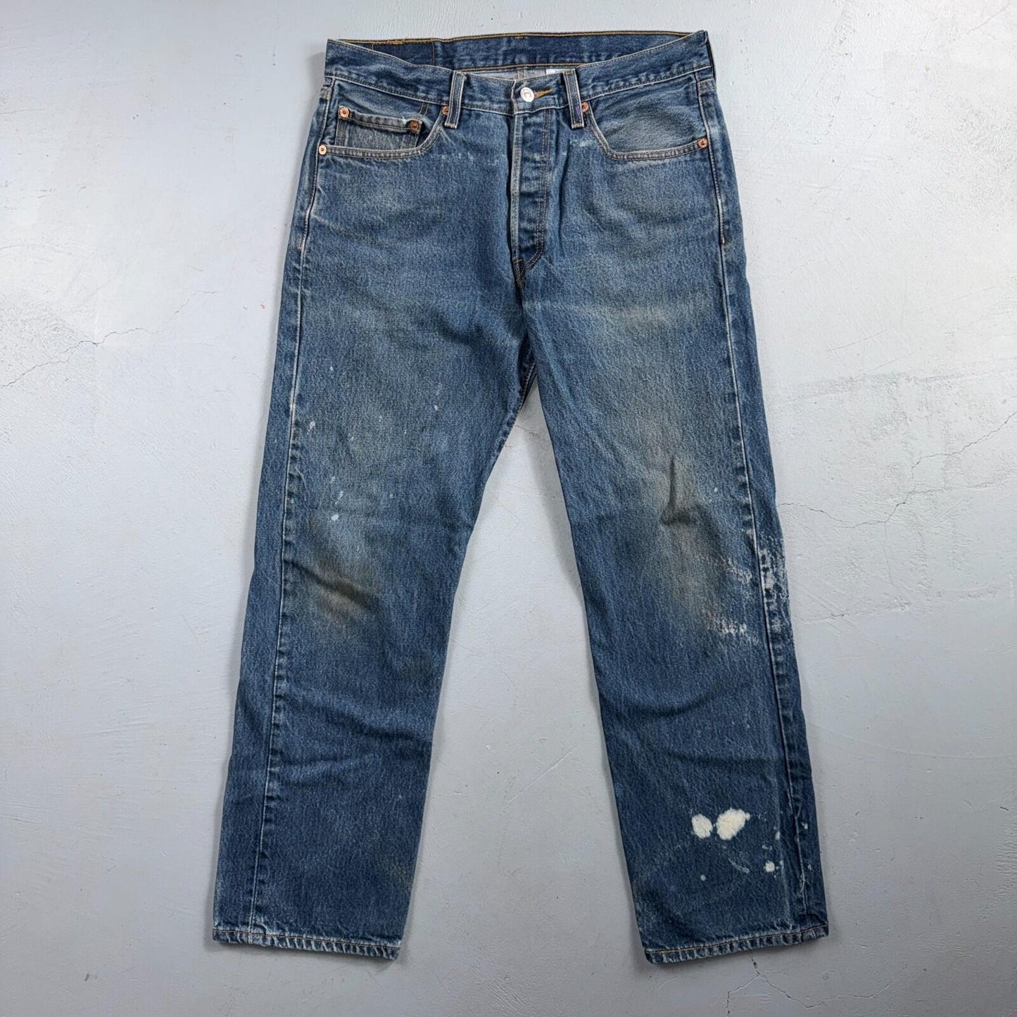 Levis 501 Vintage Y2K XX Straight Leg Jeans Blue Med Wash 34x33 Act 33x30