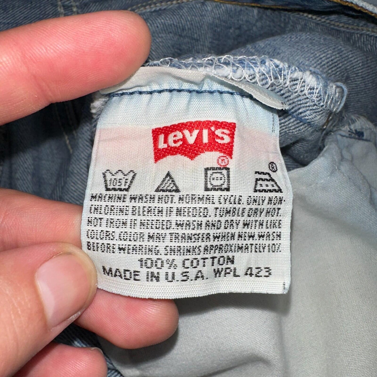 Levis 501 Vintage 90s USA XX Straight Leg Jeans Blue Med Wash 35x34 Act 32x30