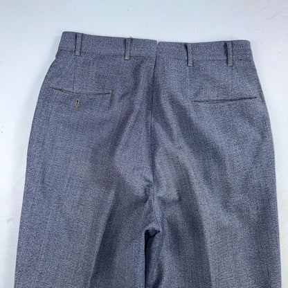 1950s 1960s VTG Mens 2 PC Suit 40 Jacket Coat Pants Blue Union Wool Rockabilly