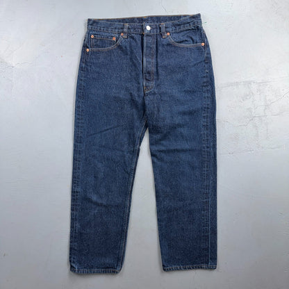 Levis 501 Vintage 80s USA XX Straight Leg Jeans Blue Dark Wash 36x30 Act 33x26
