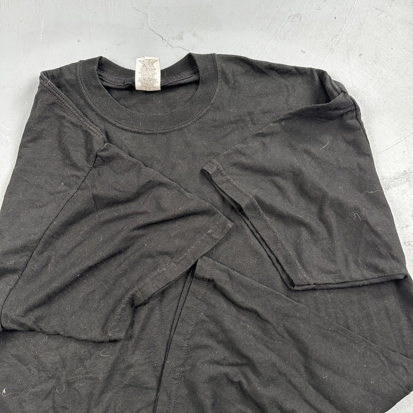 JERZEES Y2K VTG T Shirt Black No Print Lot 1 Basic Tee Simple 2000s