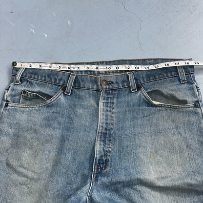 Levis 517 Vintage 80s USA Orange Tab Bootcut Flare Blue Jeans Talon Act 38x28