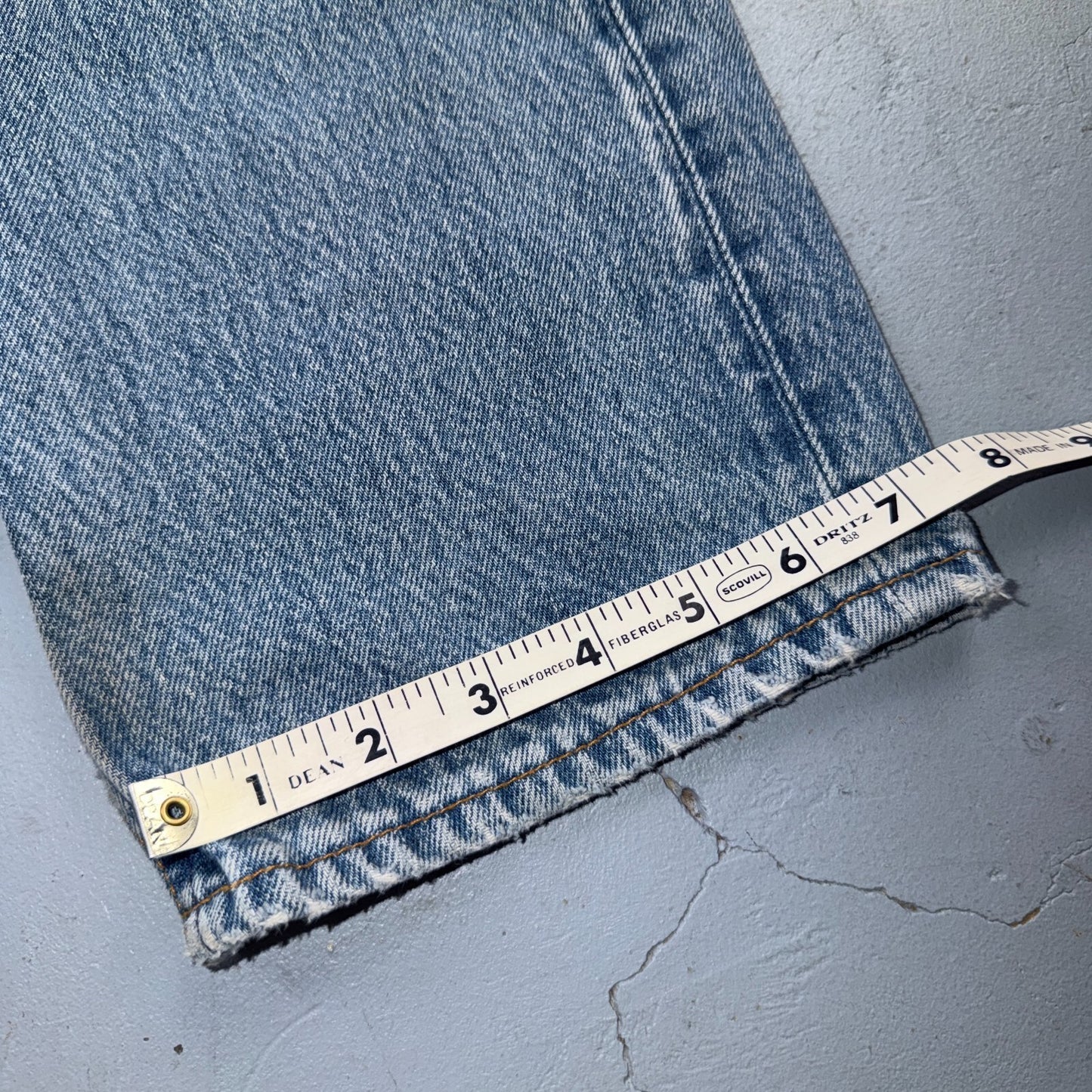 Levis 501 Vintage 90s USA XX Straight Leg Jeans Blue Light Wash 34x34 Act 32x29