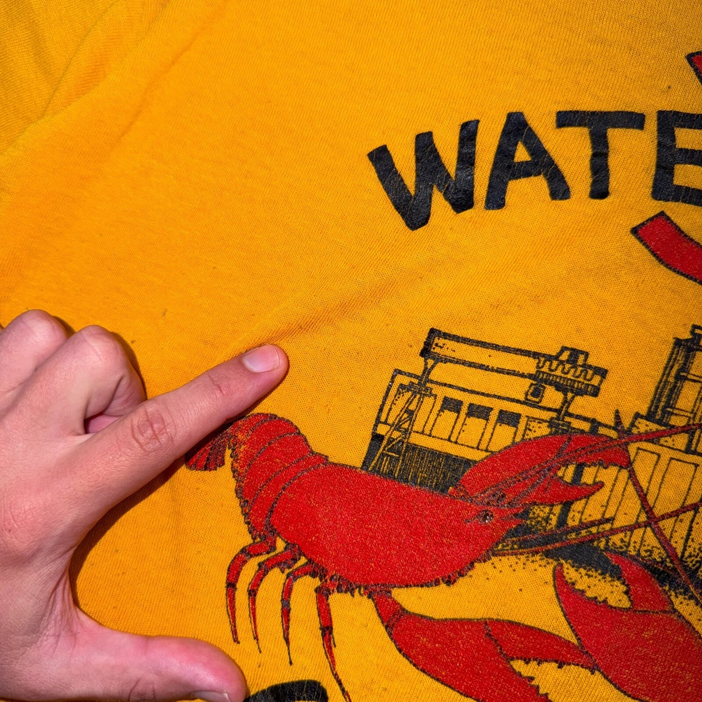 Lobsters Fighting Louisiana Waterford 80s VTG T Shirt 1980s Graphic Seafood Cool