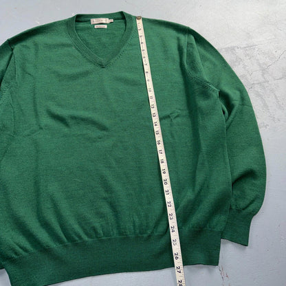 Peter Millar 100% Merino Wool V-Neck Sweater Mens Large Golf Club VTG Style