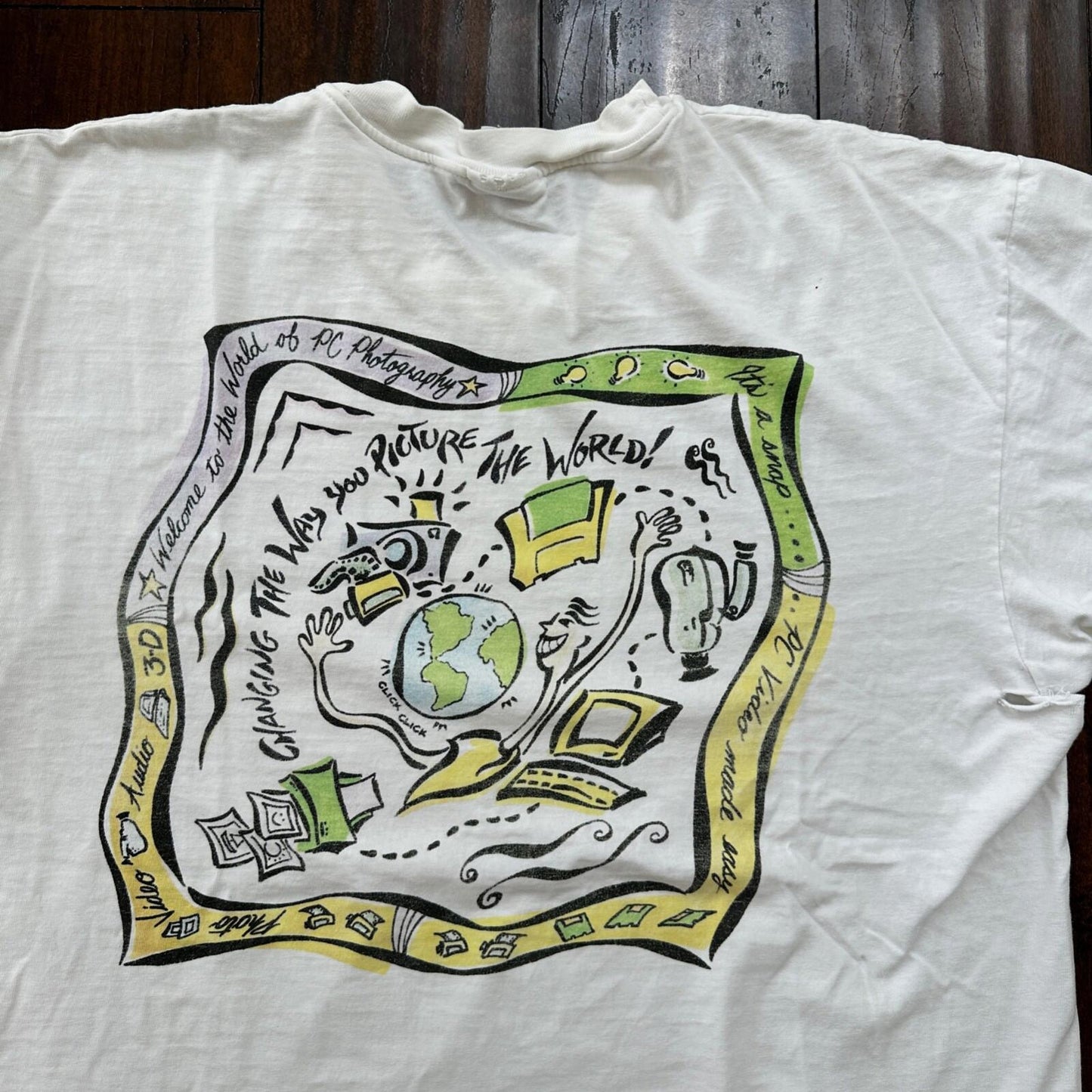 Computer PC Windows MGI Software Tech Vintage T Shirt 90s Y2K Paint Art Hanes