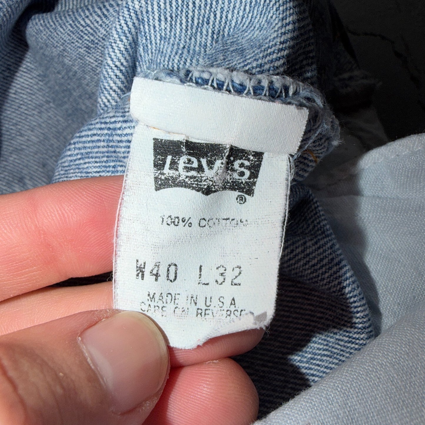 Levis 501 Vintage 80s USA XX Straight Leg Jeans Blue Light Wash 40x32 Act 39x31