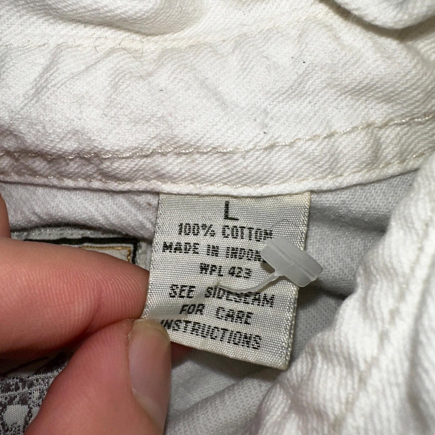 VTG Levis Red Tab Men Button Up Shirt Large White Long Sleeve 90s Y2K Thrashed