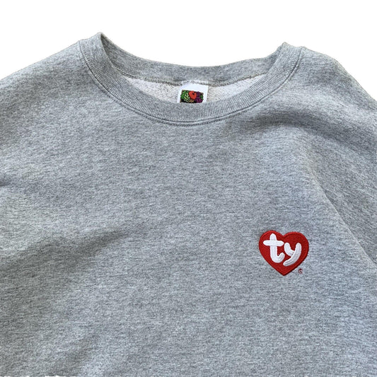 TY Beanie Baby Vintage Grey Shirt 90s Employee Sample Rare 1st Gen Heart Rap