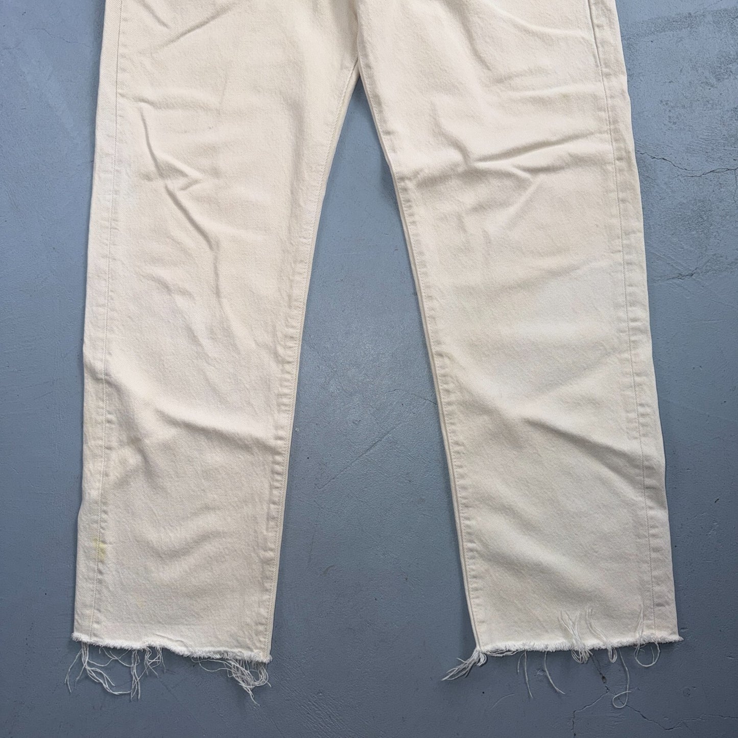 Levis 501 Vintage 80s USA XX Straight Leg Jeans White Light Wash 33x30 Act 31x28