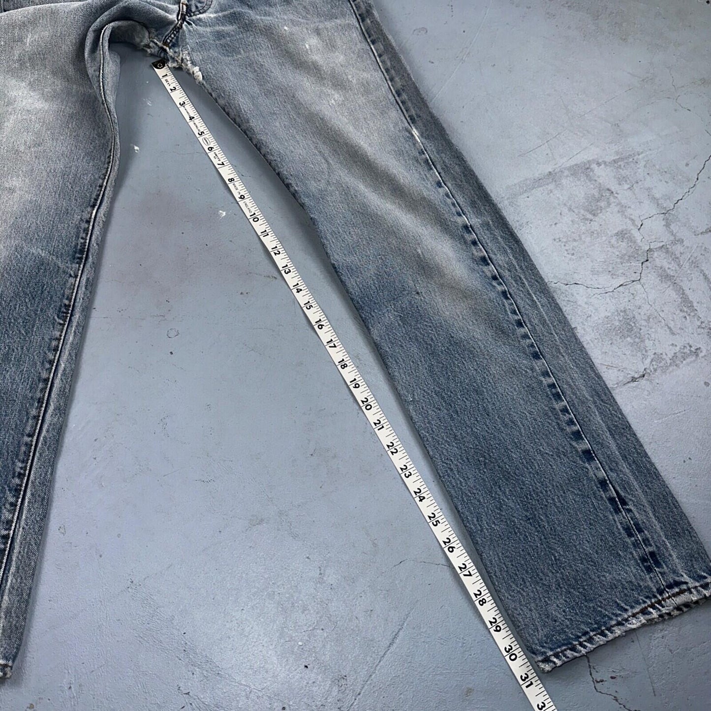Levis 501 Vintage 80s Redline Selvedge USA XX Jeans Light Wash 66 Act 27x31