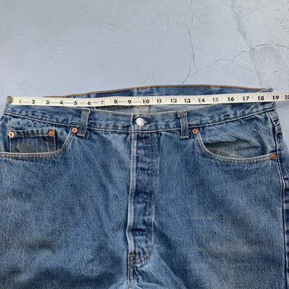 Levis 501 Vintage 80s USA XX Straight Leg Jeans Blue Light Wash 40x30 Act 37x28