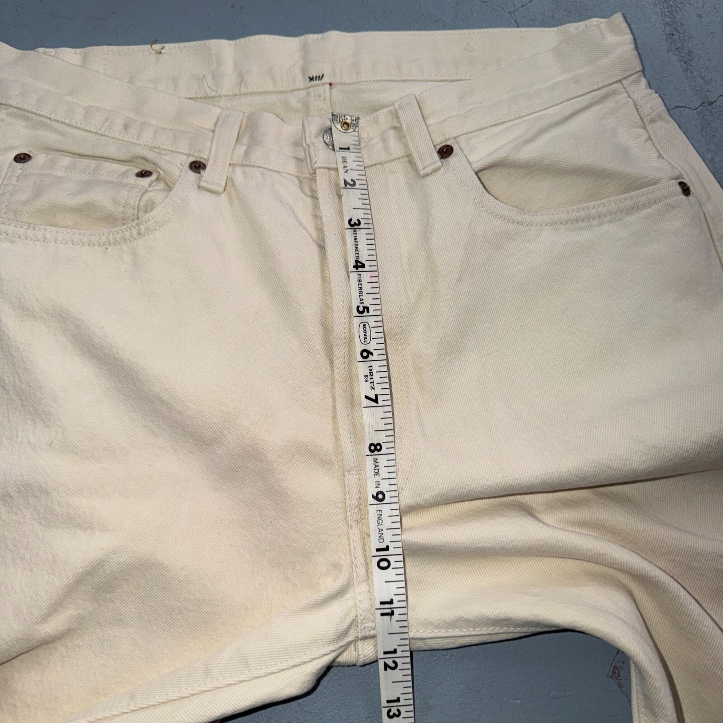 Levis 501 Vintage 80s USA XX Straight Leg Jeans White Light Wash 33x30 Act 31x28