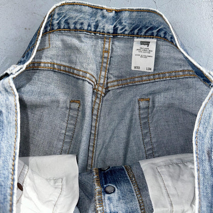 Levis 501 Vintage Y2K 90s XX Straight Leg Jeans Blue Light Wash 33x34 Act 33x30