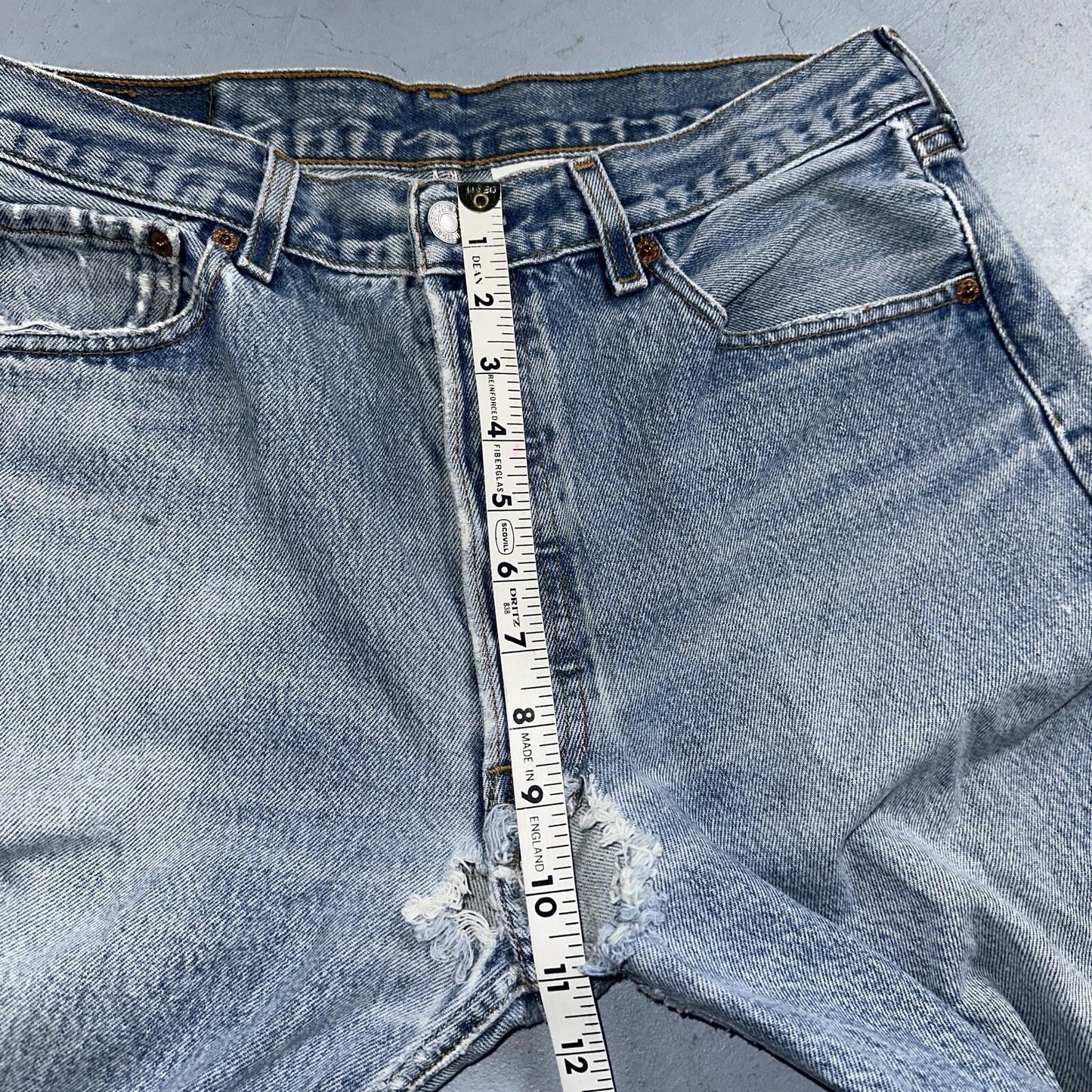 Levis 501 Vintage 90s XX Straight Leg Mexico Jeans 34x36 Light Wash Act 31x32