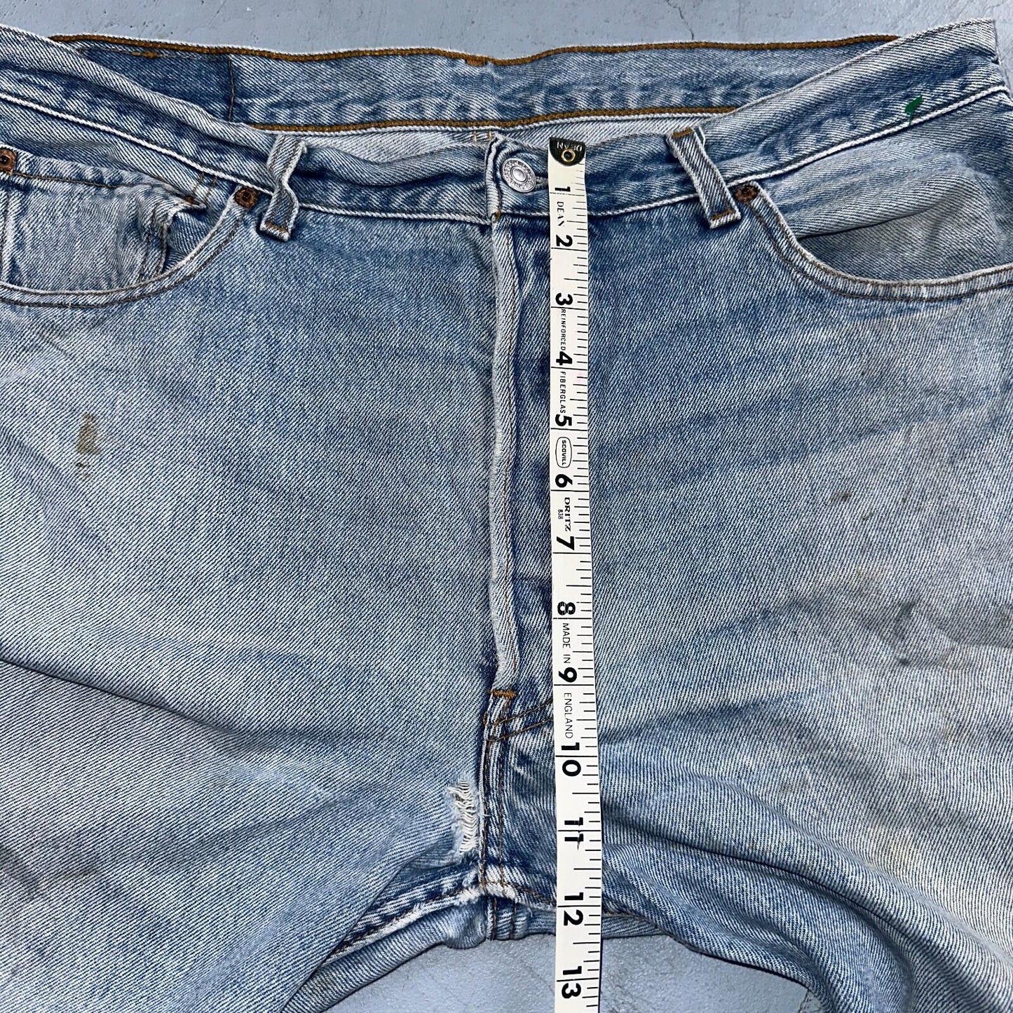 Levis 501 Vintage 90s Mex XX Straight Leg Jeans Blue Light Wash 36x30 Act 35x25