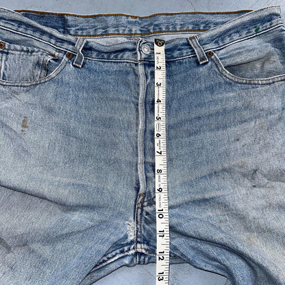 Levis 501 Vintage 90s Mex XX Straight Leg Jeans Blue Light Wash 36x30 Act 35x25