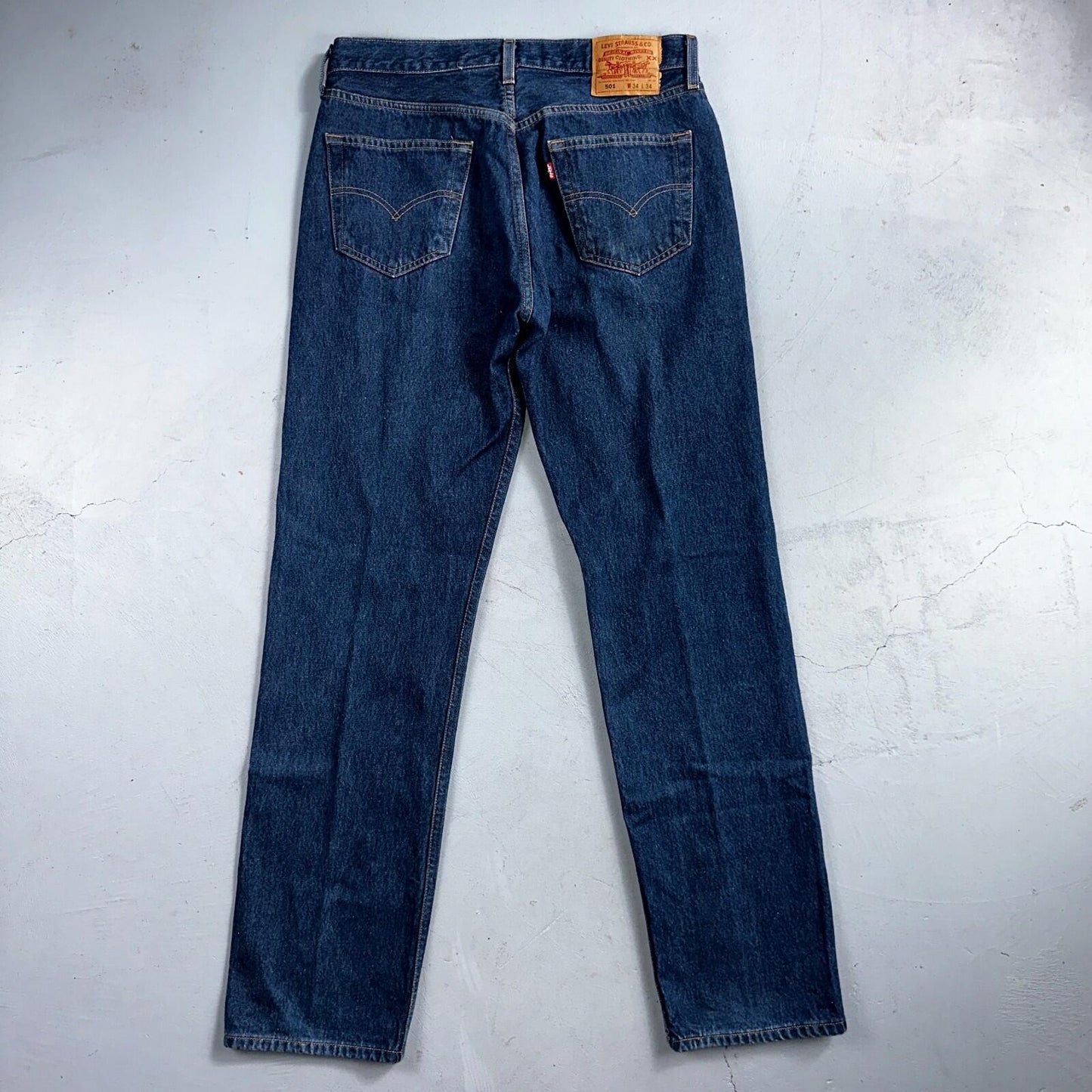 Levis 501 Vintage Y2K 90s XX Straight Leg Jeans Blue Dark Wash 34x34 Act 32x33