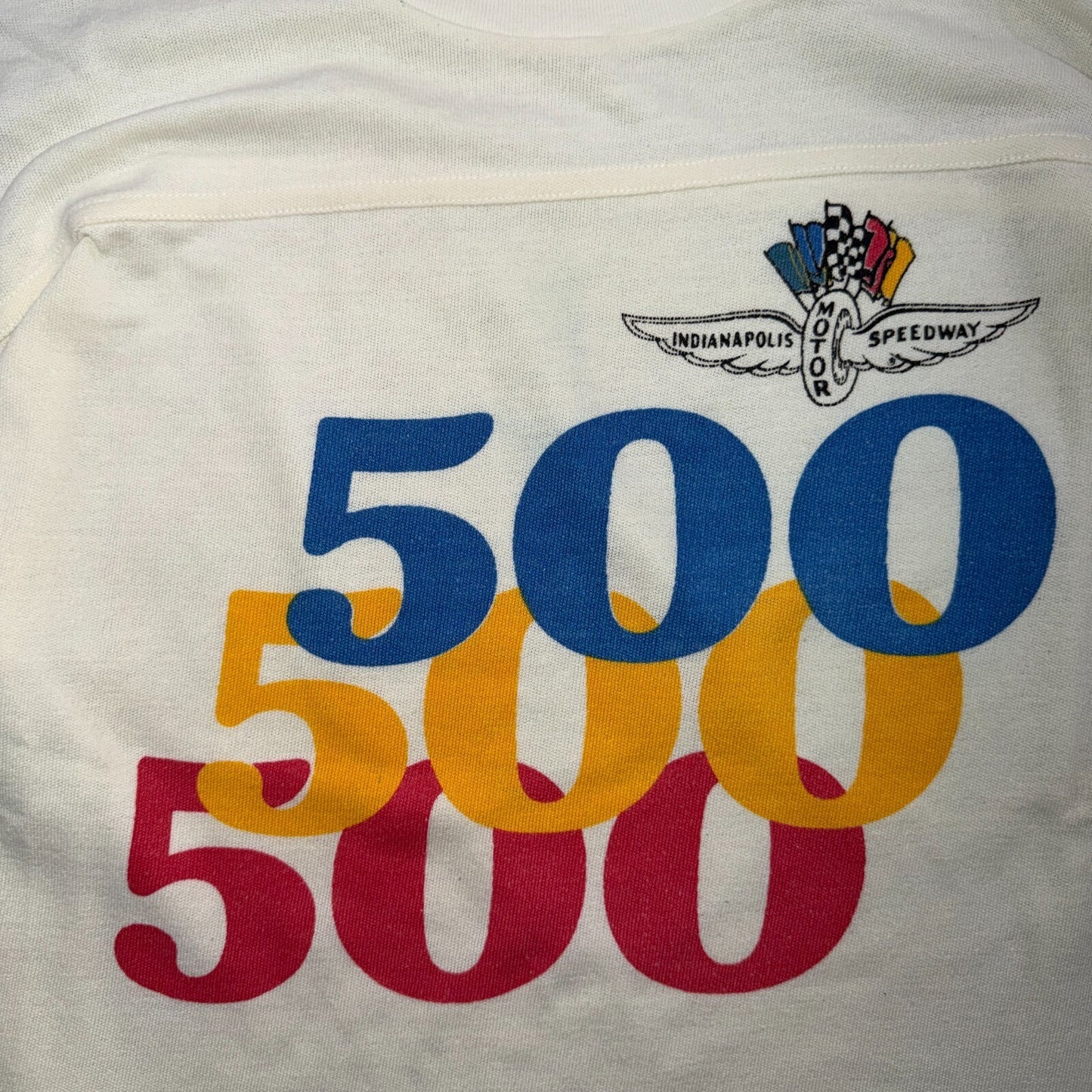 VTG Indianapolis Motor Speedway 500 Jersey T Shirt Artex Large USA Raglan 70s