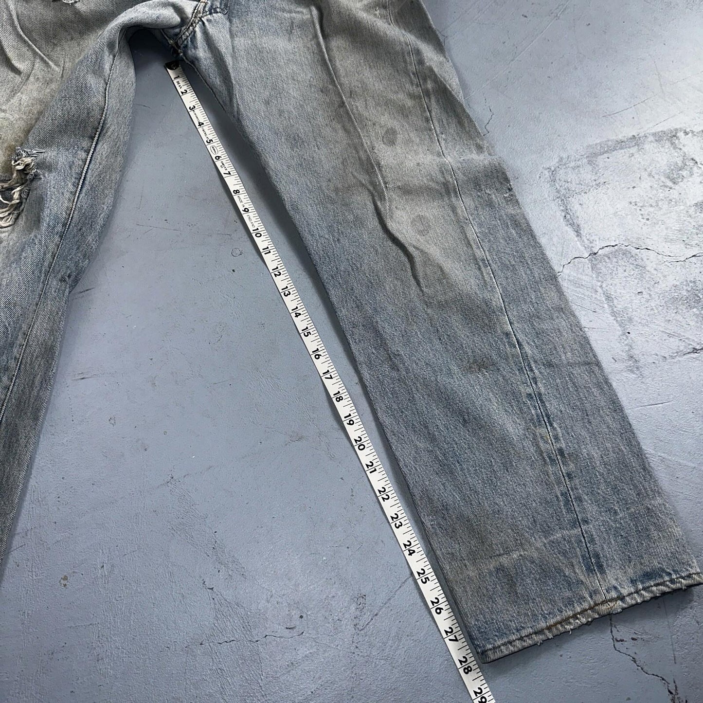 Levis 501 Vintage 80s Redline Selvedge USA XX Jeans Light Wash 36x31 Act 33x28