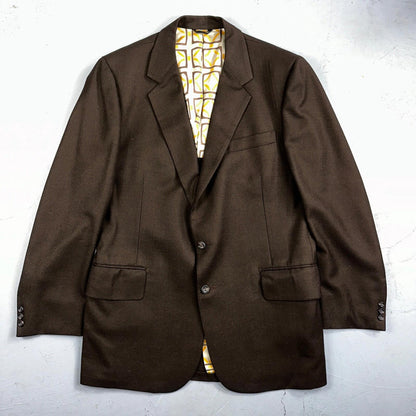 VTG Mens 2 PC Suit 42 Jacket Coat Pants Brown Rockabilly 60s 1960s Classy