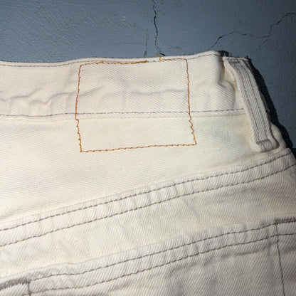 Levis 501 Vintage 80s USA XX Straight Leg Jeans White Light Wash 36x34 Act 33x32