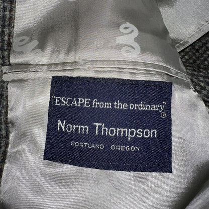 Norm Thompson VTG 80s Harris Tweed Preppy Wool Herringbone Blazer Jacket 42