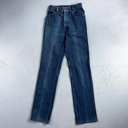Levis Vintage Womens Size 24x32 White Tab Big E 501 Blue Straight Jeans 70s 80s
