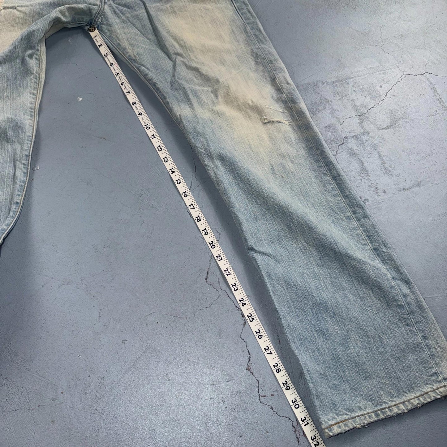 Levis 501 Vintage Y2K 90s XX Straight Leg Jeans Blue Light Wash 34x32 Act 33x32