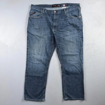 Ariat M4 FR Jeans Mens Blue Flame Resistant Cat 2 Relaxed Boot Cut 42x30 Denim