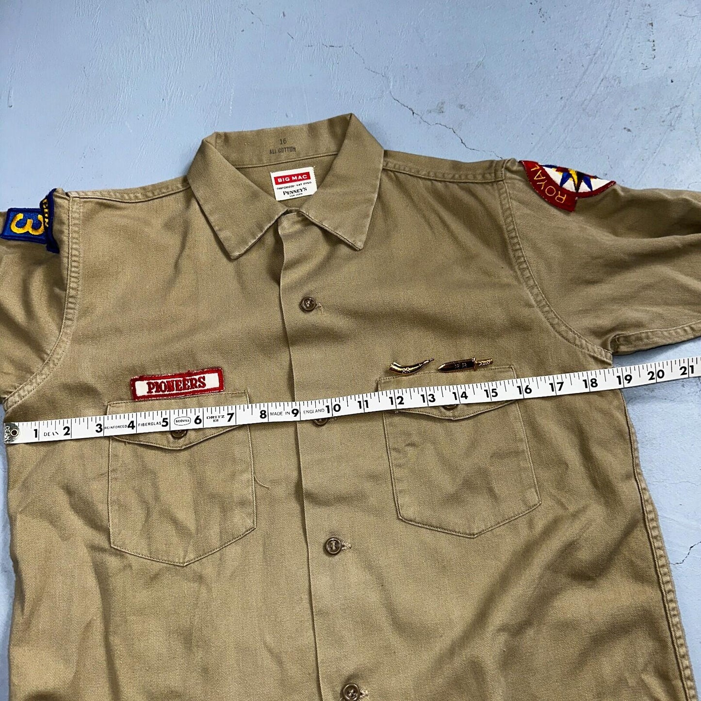 VTG Penneys Big Mac Shirt Pants Set Kids 16 Hunting Rockabilly 1960s Boy Scout