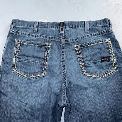 Ariat M4 FR Jeans Mens Blue Flame Resistant Cat 2 Relaxed Boot Cut 42x30 Denim