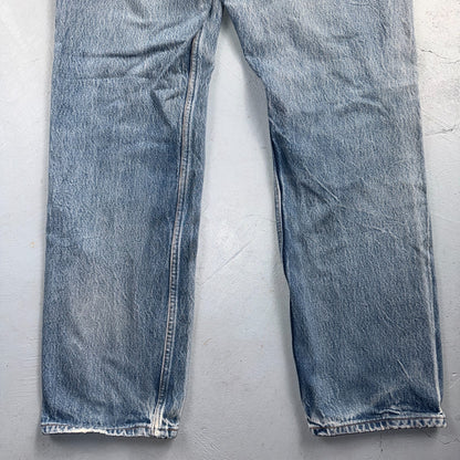Levis 501 Vintage 90s Y2K XX Straight Leg Jeans Blue Light Wash 36x34 Act 34x30