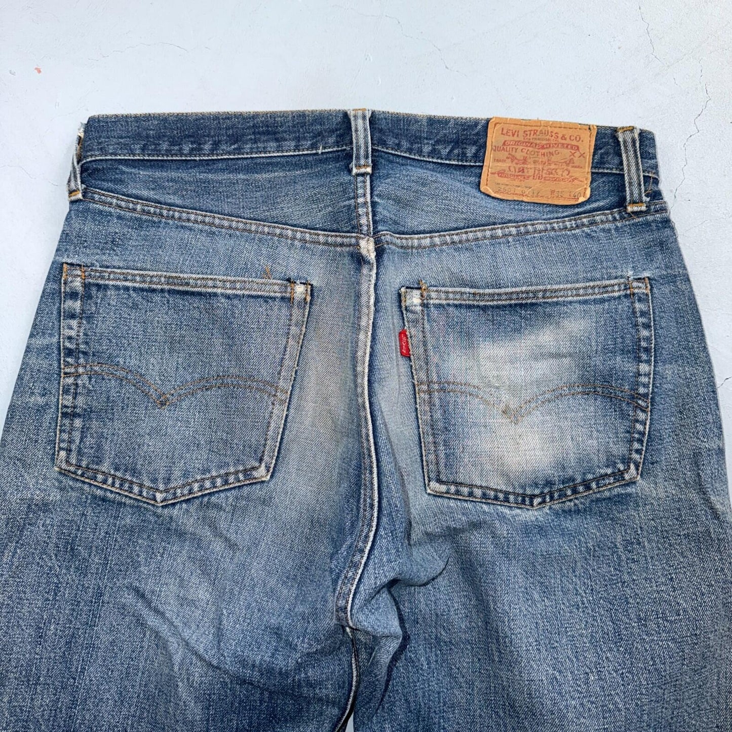 Levis 501 Vintage 70s SS Redline Selvedge USA XX Jeans Med Wash 35x40 Act 32x34