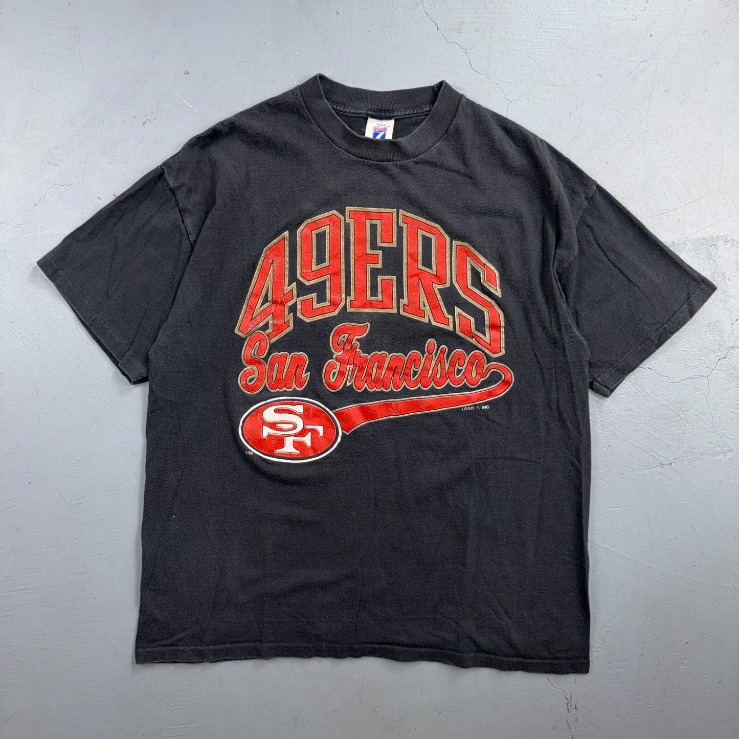 Vintage 90s San Francisco 49ers NFL Anniversary T Shirt Made in USA Sz XL Sports