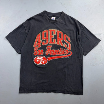 Vintage 90s San Francisco 49ers NFL Anniversary T Shirt Made in USA Sz XL Sports